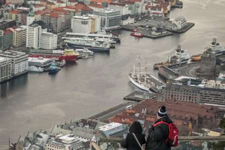 bergen floibanen uitzicht