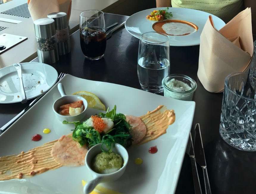 fernsehturm restaurant voorgerecht
