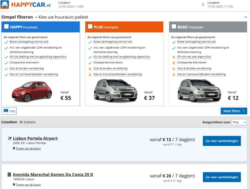 auto huren Lissabon