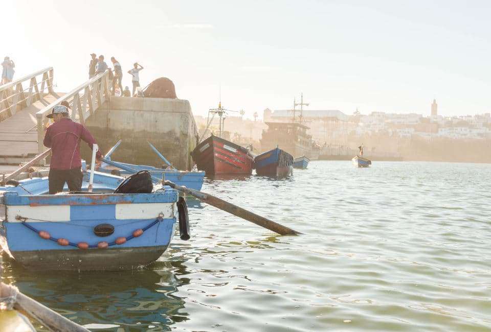 Salé naar Rabat met de roeiboot