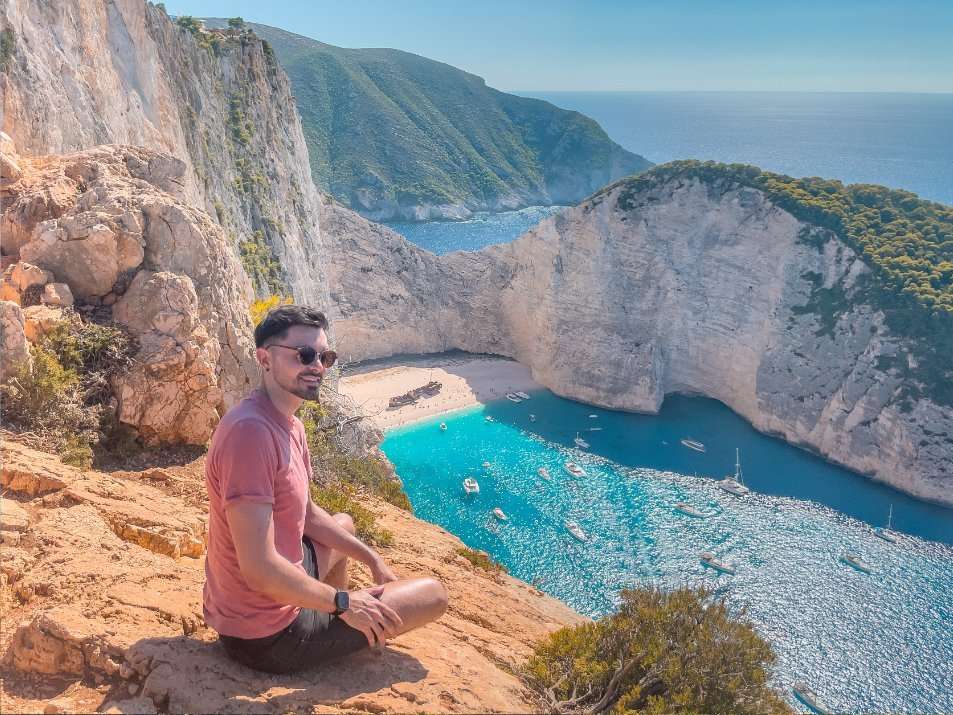 uitzicht zakynthos shipwreck cove
