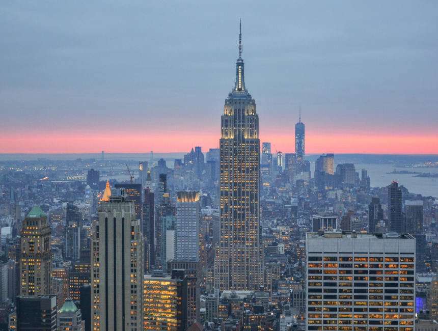 top of the rock of empire state building
