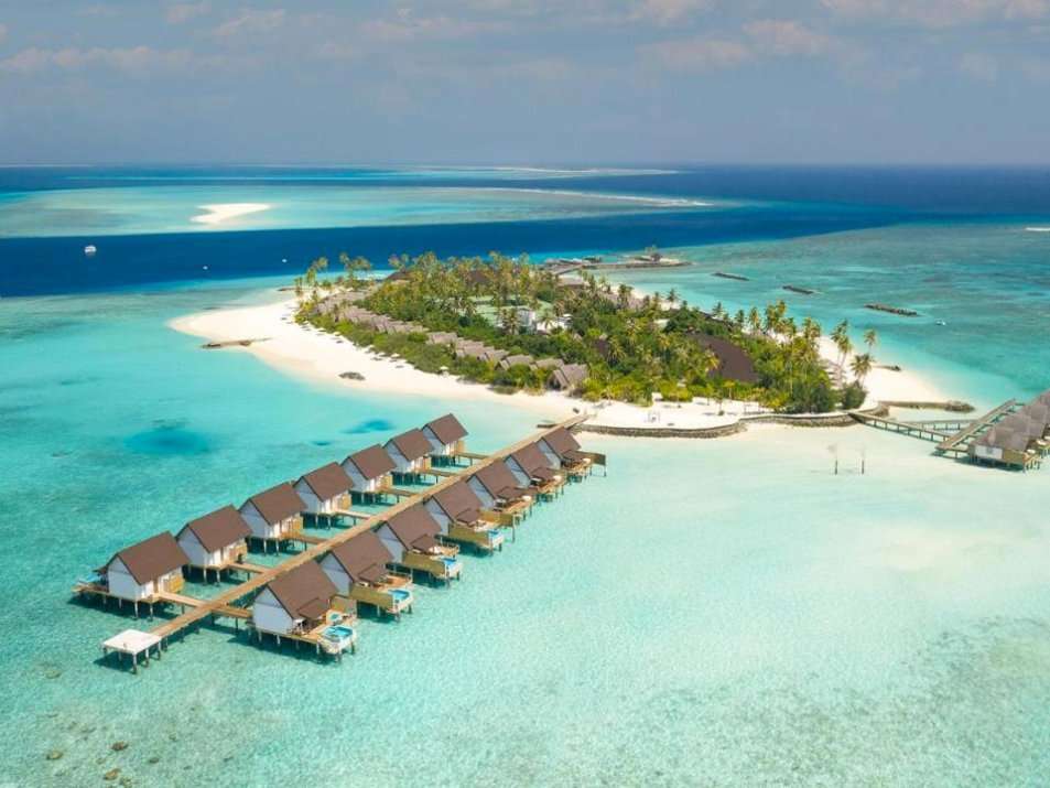 Fushifaru Malediven bungalows op het water