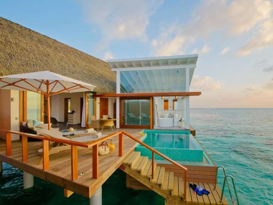 Kandolhu Malediven huisjes op het water