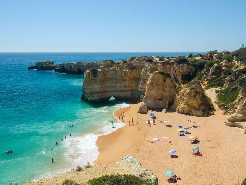 Praia da Coelha rustige stranden Algarve